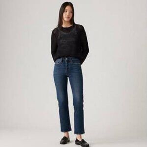 Levi's Women's Dark Wash/Indigo Wedgie Straight Ankle Jeans (US 26 x 26)